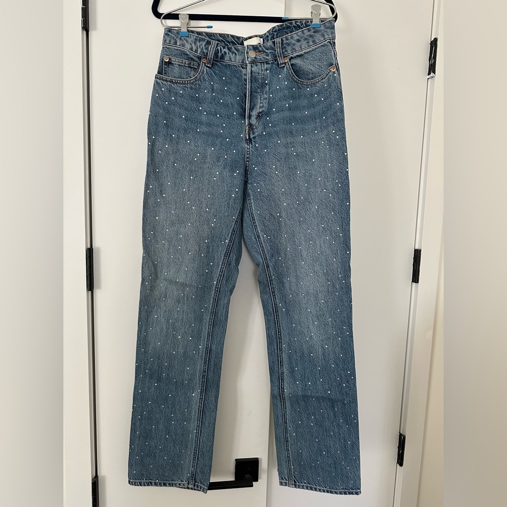 H&M rhinestone embellished jeans
